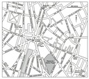 Road map of the area surrounding the Bastille, Paris.